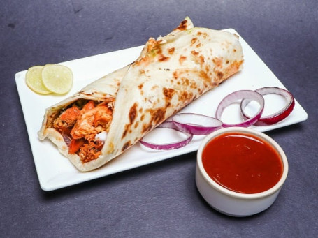 Single Chicken Keema Kathi Roll