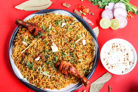 Chicken Nizzami Dum Biryani Quater Mini Pack Raita Saalan Included