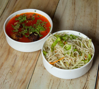 Veg Noodles And Veg Manchurian Serves 1