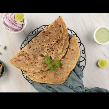 Desi Ghee Gobhi Parantha Served With Curd, Chutney And Achaar