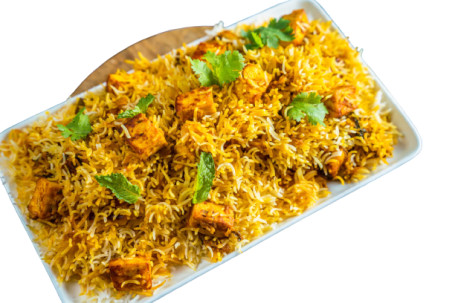 Paneer '65 ' Dum Biryani [Serves With Raita 250Ml 1 Pc Gulab Jamun]