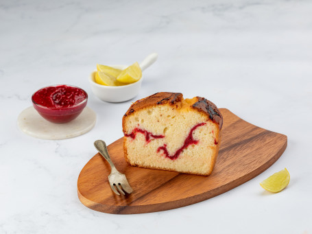 Lemon Raspberry Tea Cake Slice
