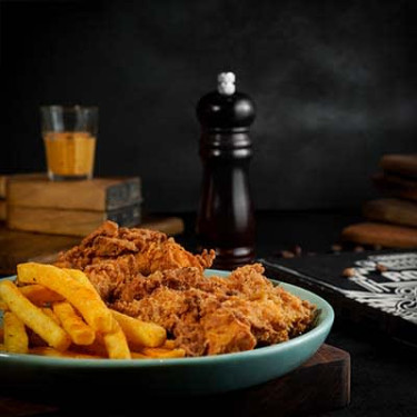Crispy Fried Chicken Strips And Fries