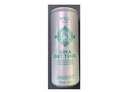 M S Gin And Diet Tonic Single Can