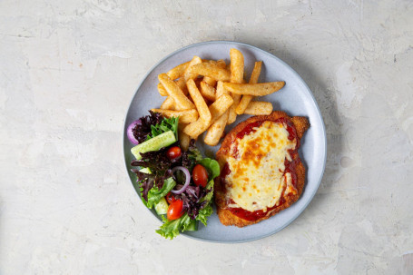 Parma With Salad And Chips