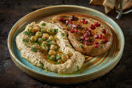 Baba Ganoush And Hummus Flat Bread