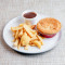 Beef and Onion Pie, Chips and Sauce