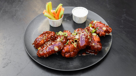 Korean Sesame Wings And Green Onion Cream Dip