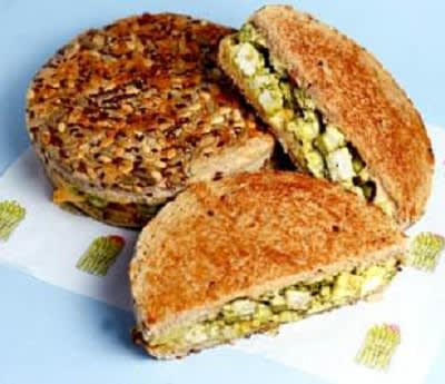 Pesto Cottage Cheese Melt Sandwich