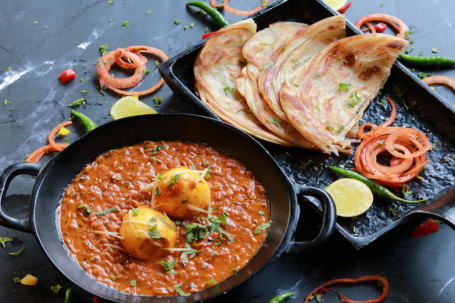 Egg Curry With Malabari Parantha