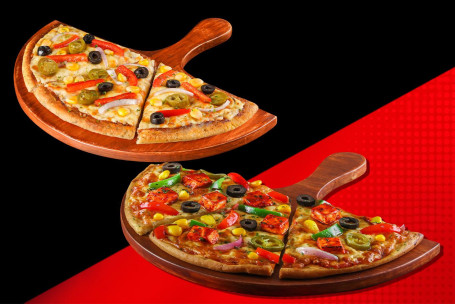 1+1 Veg Semizza [2 Half Pizzas]