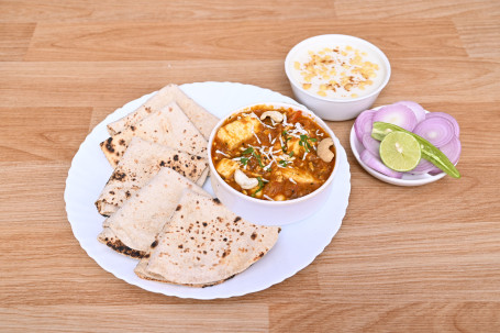 Shahi Paneer With Raita Or 5 Twa Butter Roti Combo