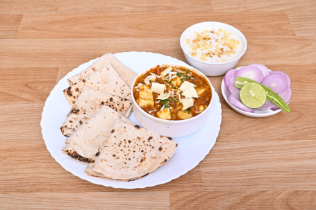 Paneer Butter Masala With Raita Or 5 Twa Butter Roti Combo