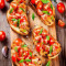 Classic Italian Bruschetta With Cherry Tomato (4 Pcs)