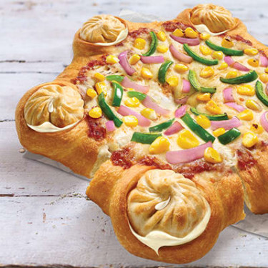 Cheesy Momo Mia Pizza Veg - Flat Rs 75 Korting Op De Prijs Van Rs 329