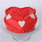 Eggless Heart Shape Red Velvet Cake