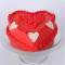 Eggless Heart Shape Red Velvat Cake