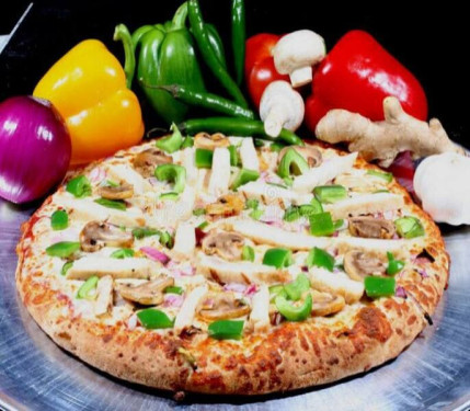 Paneer Mushroom Olive Pizza