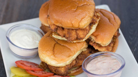 Southern Fried Chicken Sliders With French Fries