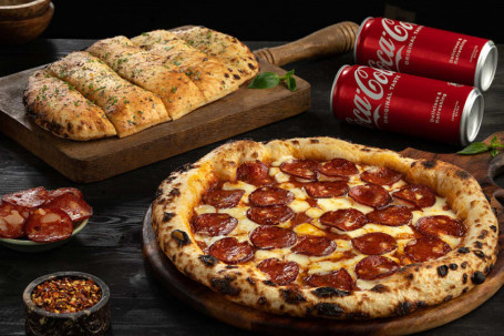 Naples Pepperoni Pizza Combo Meal For Two (1+1+2)