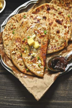 Matar And Paneer Mix Paratha (In Butter)