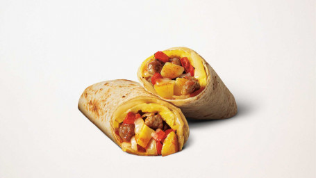 Burrito De Mic Dejun Cu Cârnați De Curcan