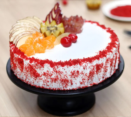 Red Velvet Fruit Vegan Cake