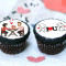I Love You Chocolate Poster Cup Cake (2 Pcs)