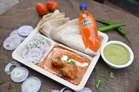 Butter Chicken (With Bone) Roti (2 Pcs) Cold Drink