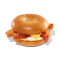 Bacon æg og ost morgenmad sandwich