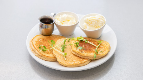 Pancakes With Ice Cream Maple Syrup