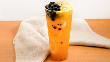 Bubble Gaga Passion Fruit Tea With Coconut Jelly Pearl