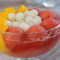 Strawberry Mango Juice Sago Lychee Jelly With Mango Ice Cream