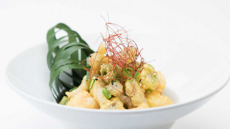 Sprøde Wok Fried Shrimp Tempura