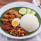 Nasi Lemak With Vegetarian Curry Mutton