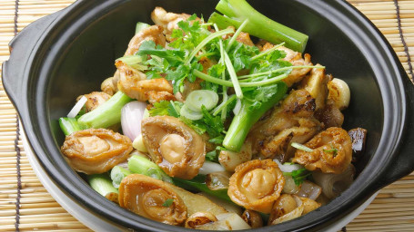Sautéed Abalone Ranch Chicken In Clay Pot