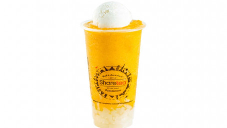 Peach Tea Ice Blandet Med Litchi Jelly