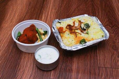 Mini Malabar Biriyani 1Pc Trivandrum Fried Chicken.