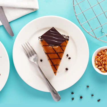 Choco Caramel Slice Cake