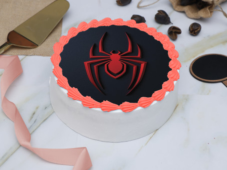 Spider Logo Photo Cake