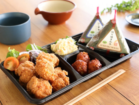 Karaage With Onigiri