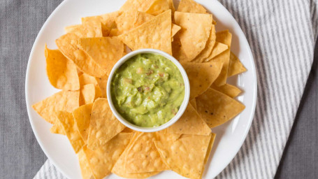 Guacamole And Basket Of Chips