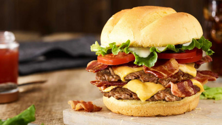 Double Bacon Smash Turkey Burger