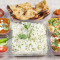 1 Butter Naan,1 Lachcha Paratha, Chawal, Dal, 2 Verities Of Paneer Sabzi, Salad, Rayta, 1Pcs Meetha