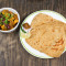 2 Triangle Parathas With Paneer Dish (Gravy)