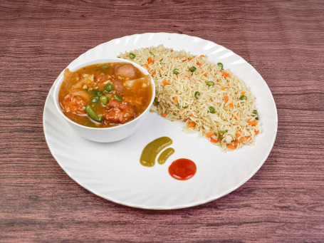 Paneer Chilli Combo With Rice