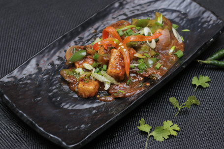 Chapati Chilli Paneer Gravy With Spring Onion