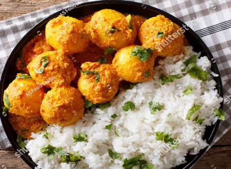 Dum Aloo Banarsi With Rice