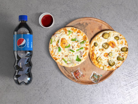 Set Of 2 Pizza +750 Ml Cold Drink Combo