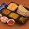 Paneer Thali- Kadhai Paneer Aloo Matar Dal Fry 4 Tawa Roti Rice Sweet Cold Drink Can